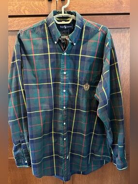 Ralph Lauren Long Sleeve Plaid Shirt. Size Large.